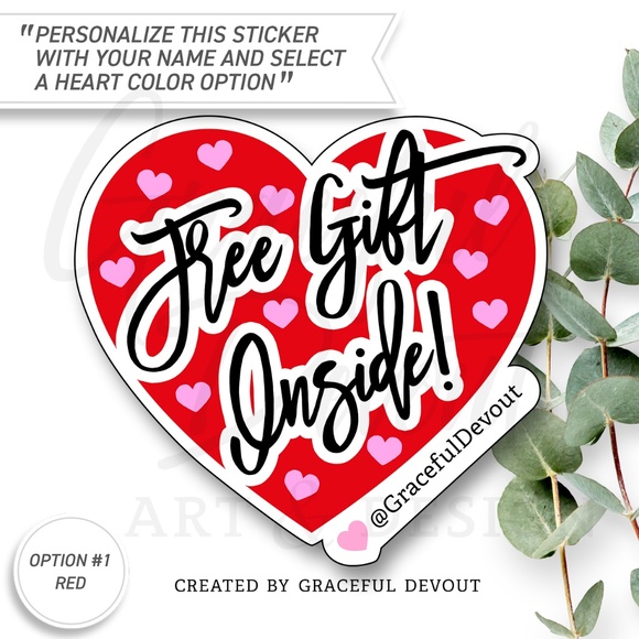 Graceful Devout Other - Free Gift Inside! - 2" (inches)(48ct.) Stickers